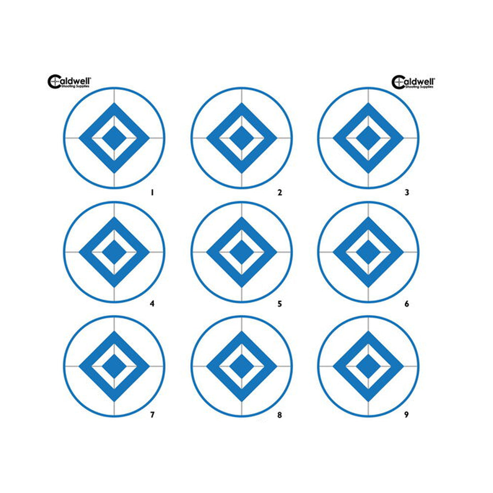 CALDWELL 9 DIAMOND BLUE 16 INCH PAPER TARGET 10PK