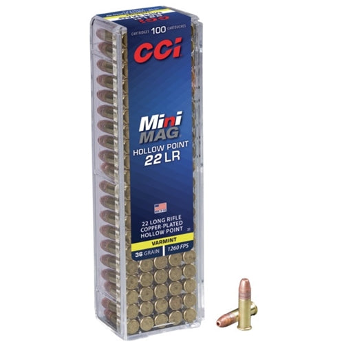 CCI 22LR 36GR MINI MAG COPPER HP.