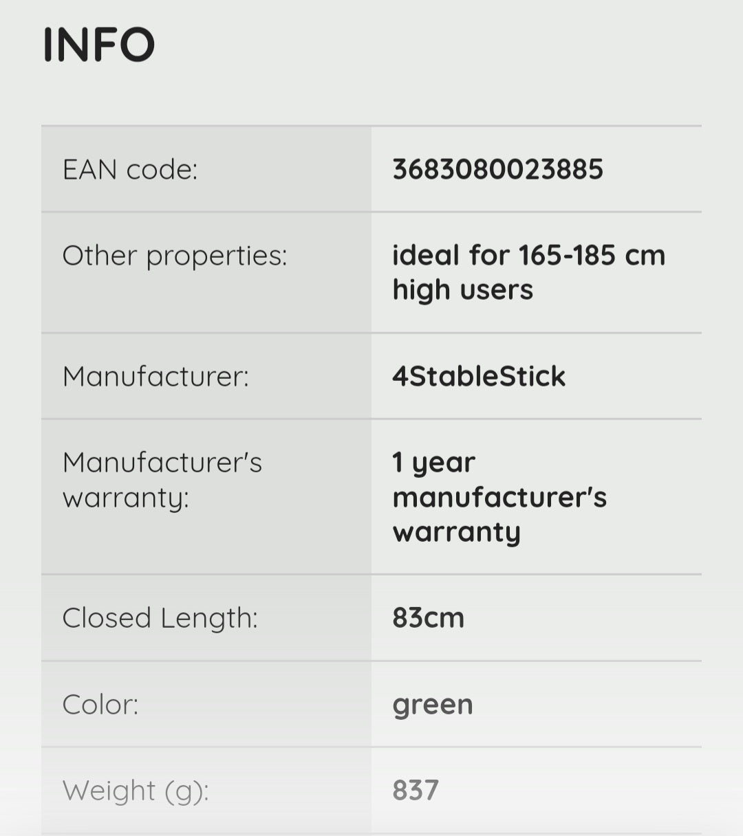 4 STABLE STICKS 'BUSH'