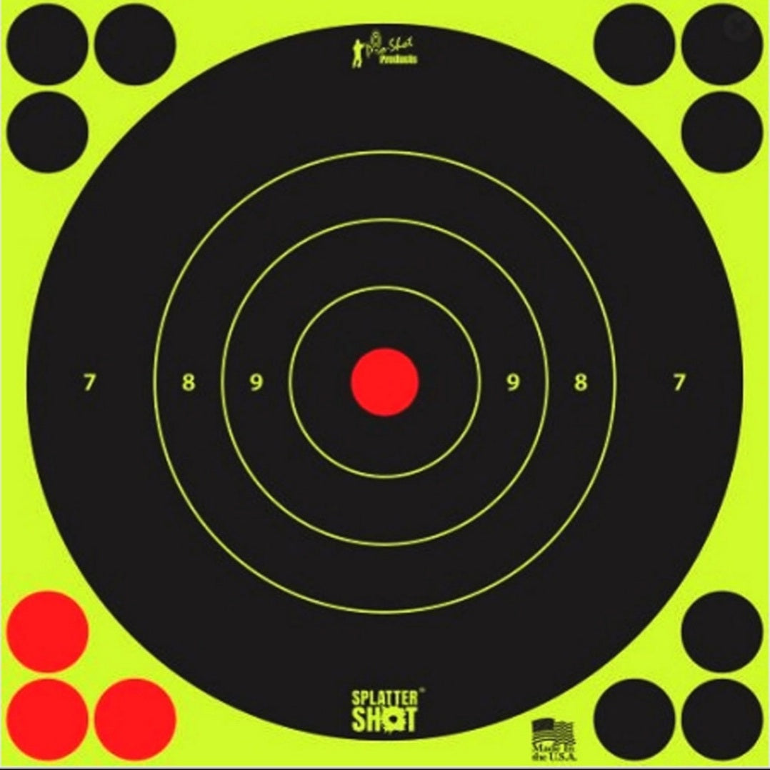 PRO SHOT SPLATTER BULLSEYE TARGETS 6' X 12 PACK