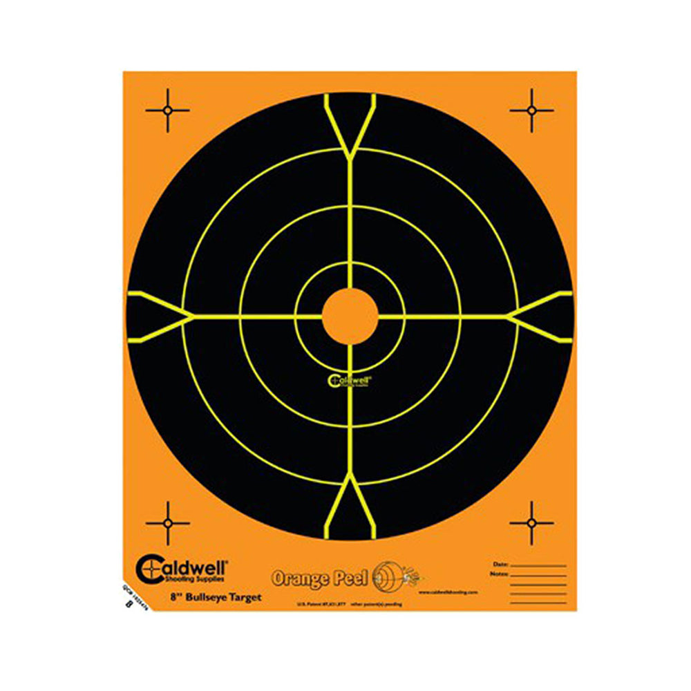 CALDWELL ORANGE PEEL 8 INCH BULLSEYE: 10 PACK