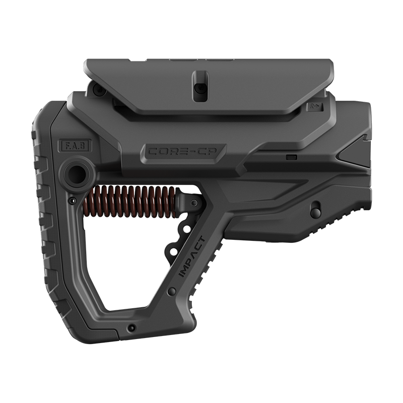 FAB DEFENSE GL CORE IMPACT COLLAPSIBLE AR15 BUTTSTOCK WITH CHEEK RISER