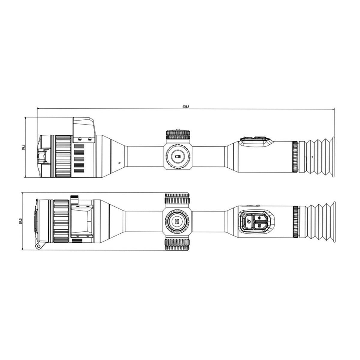 HIKMICRO Alpex 4K A50EL LRF Digital Day & Night Rifle Scope w/ Ballistics Calculator
