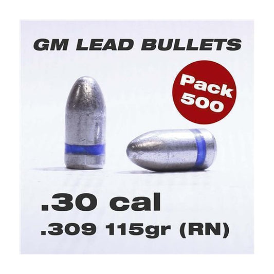 GM LEAD BULLETS .309 115GR (RN) PK 500 .30 CAL