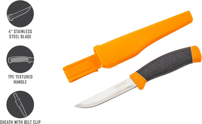 SMITHS EDGESPORT 4.5" FIXED BLADE BUSHCRAFT KNIFE