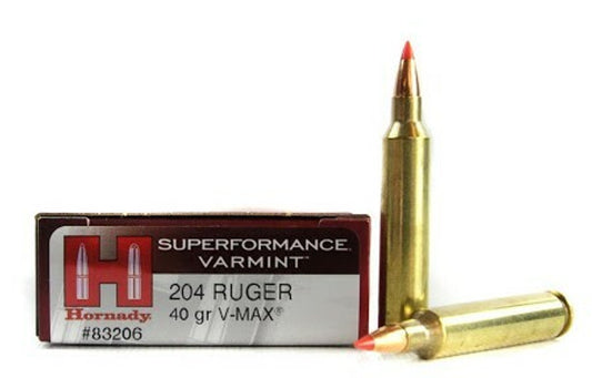 HORNADY 204 RUGER 40 GR V-MAX VARMINT