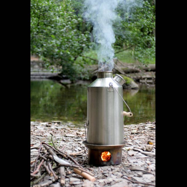 KELLY KETTLE 'Base Camp' 1.6 ltr (Stainless Steel) + Whistle