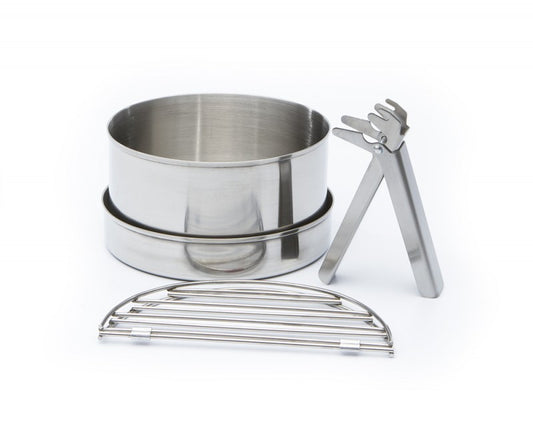 KELLY KETTLE Cook Set (Stainless Steel) - Large for Base Camp or Scout Models