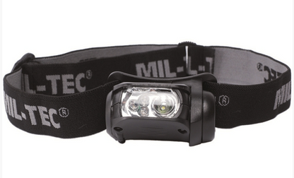 MIL-TEC BLACK LED 4-COLOUR HEADLIGHT