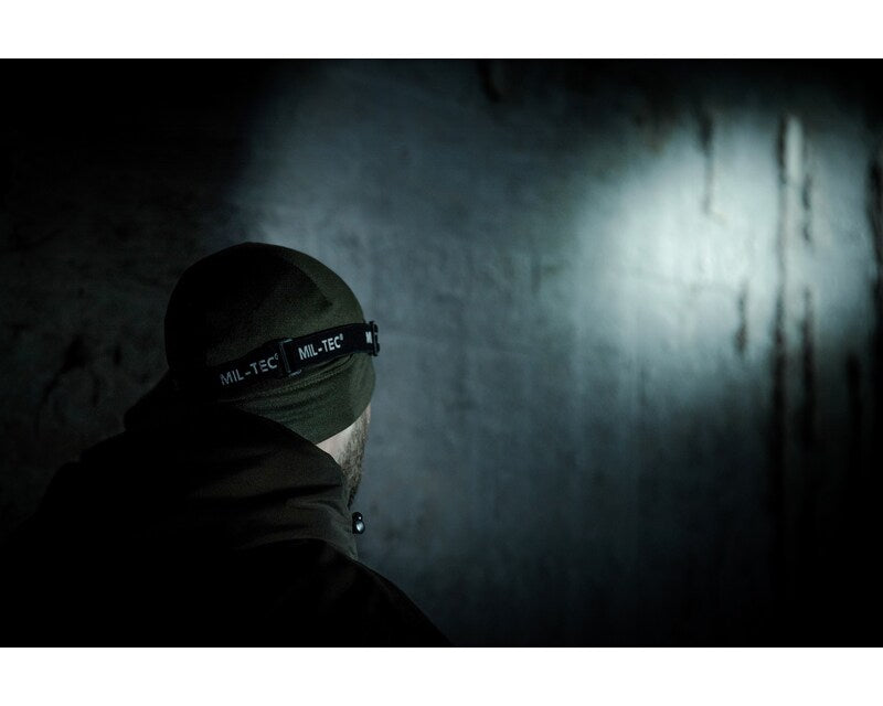 MIL-TEC BLACK LED 4-COLOUR HEADLIGHT