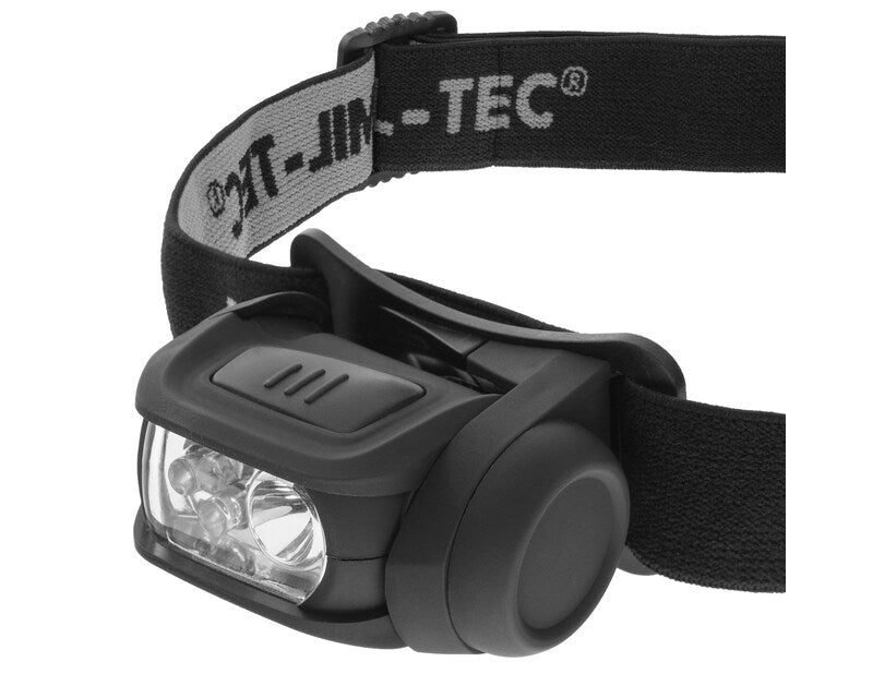 MIL-TEC BLACK LED 4-COLOUR HEADLIGHT