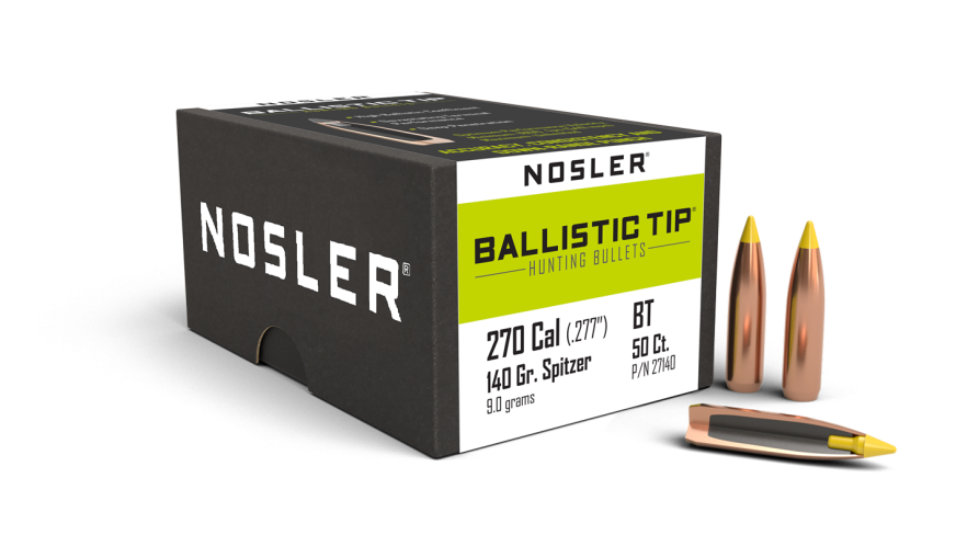 NOSLER .270 CAL. BALLISTIC TIP HUNTING PROJECTILES