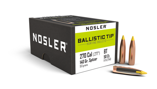 NOSLER .270 CAL. BALLISTIC TIP HUNTING PROJECTILES