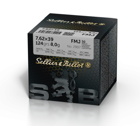 SELLIER & BELLOT 7.62x39 124GR. FMJ (50)