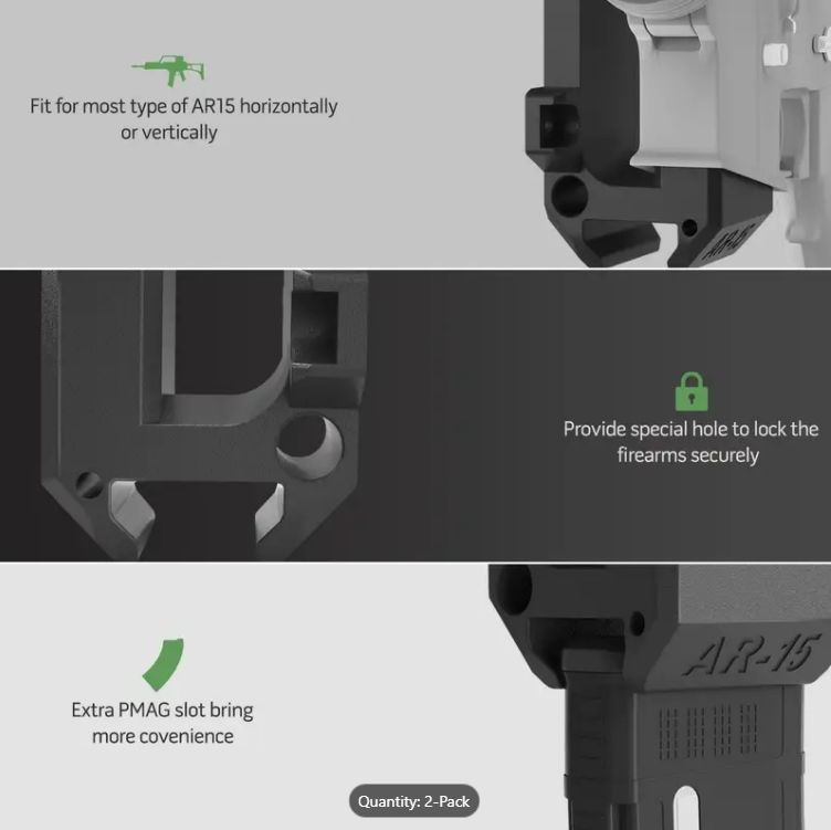 HEAVY - DUTY AR-15 WALL MOUNT WITH EAGLE (2 PIECE)