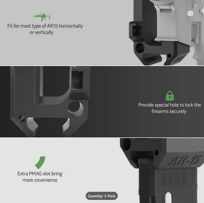 HEAVY - DUTY AR-15 WALL MOUNT WITH EAGLE (2 PIECE)