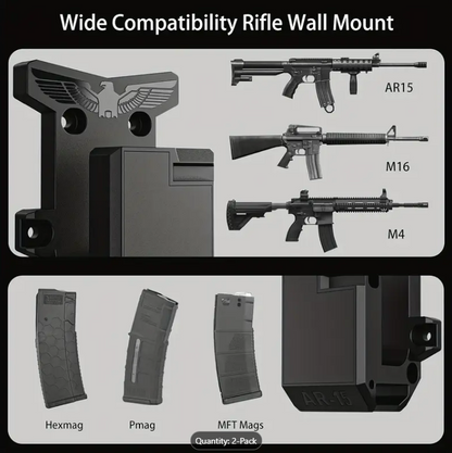 HEAVY - DUTY AR-15 WALL MOUNT WITH EAGLE (2 PIECE)