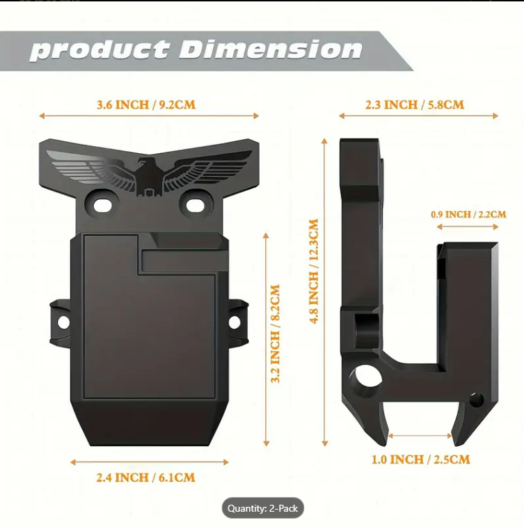 HEAVY - DUTY AR-15 WALL MOUNT WITH EAGLE (2 PIECE)