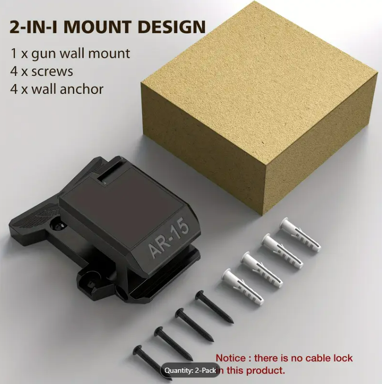 HEAVY - DUTY AR-15 WALL MOUNT WITH EAGLE (2 PIECE)