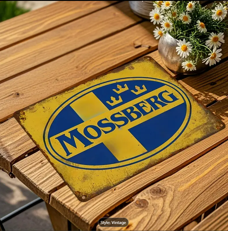MOSSBERG LOGO VINTAGE SIGN 8" x 12" / 20 x 30 CM
