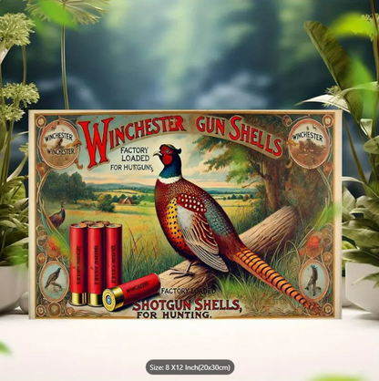 WINCHESTER SHOTGUN AMMUNITION  VINTAGE METAL SIGN