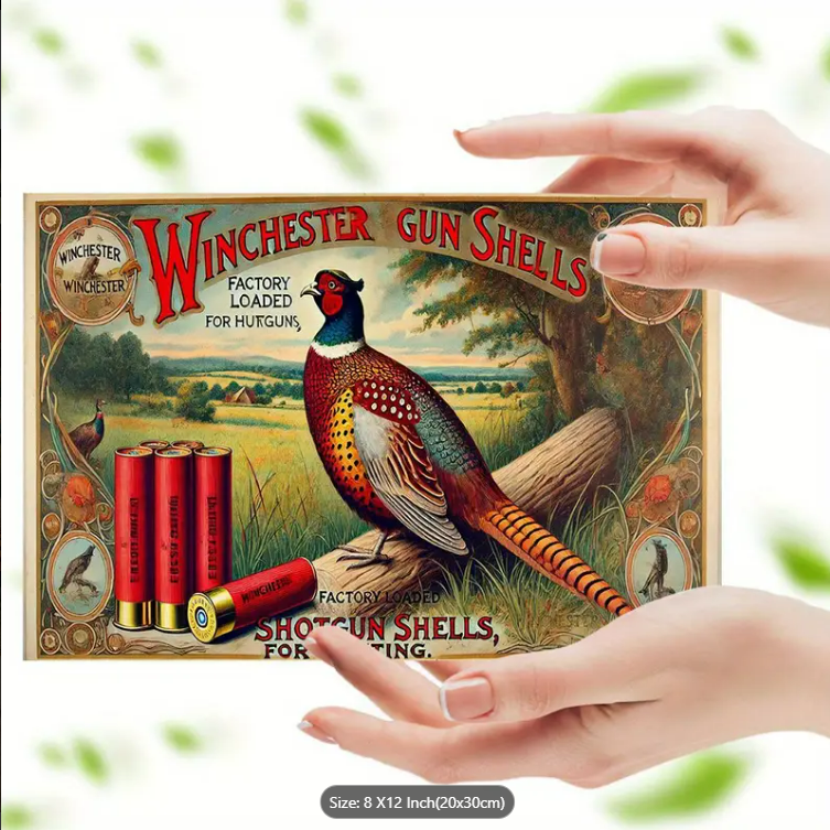 WINCHESTER SHOTGUN AMMUNITION  VINTAGE METAL SIGN