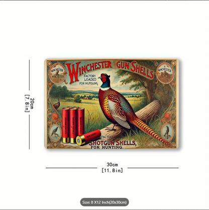 WINCHESTER SHOTGUN AMMUNITION  VINTAGE METAL SIGN