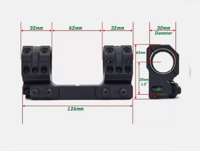 SPUHR LIKE 30MM ONE PIECE TACTICAL MOUNT. 0 MILS