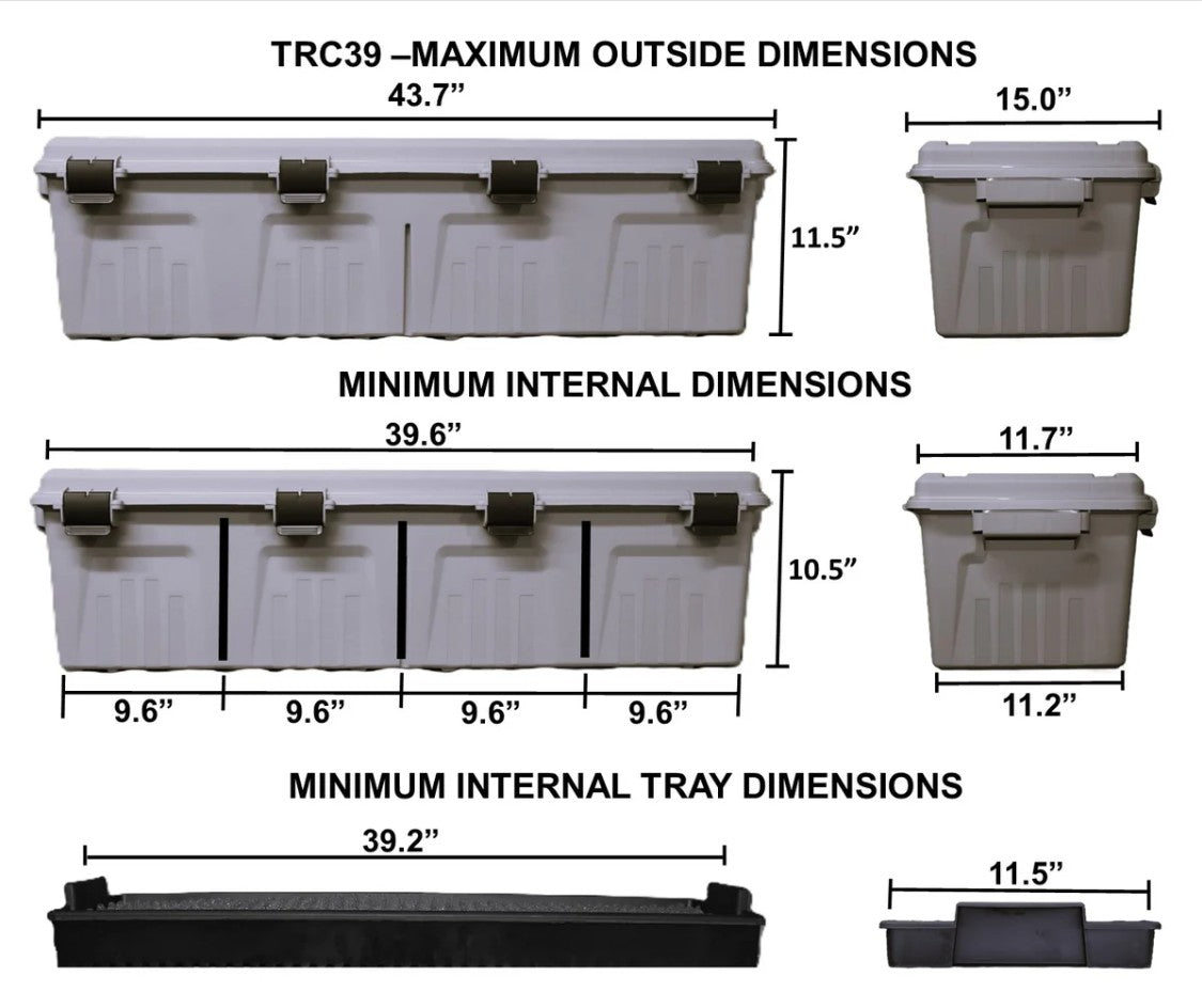 MTM Tactical Rifle Crate with Wheels 39”