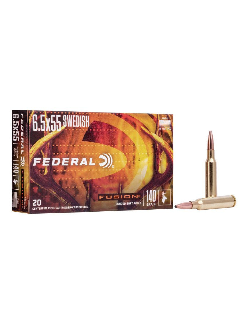 FEDERAL FUSION AMMO 6.5X55 SE 140G SP