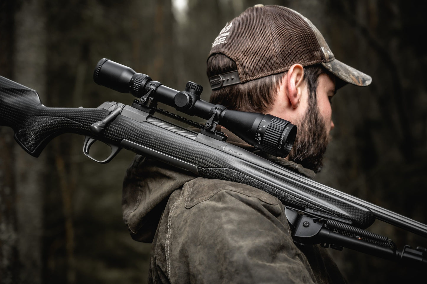 WULF Fireball 4-12x50 Adjustable Objective 10 Yards Minimum Half Mil Dot Reticle 0.1 MRAD Clicks Rifle Scope w/ Free Dovetail Mounts