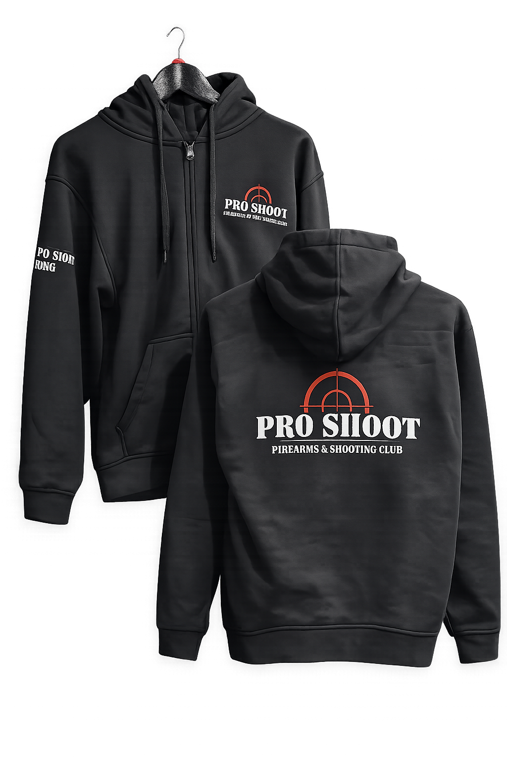PRO SHOOT PRINTED ZIP HOODED SWEATSHIRT