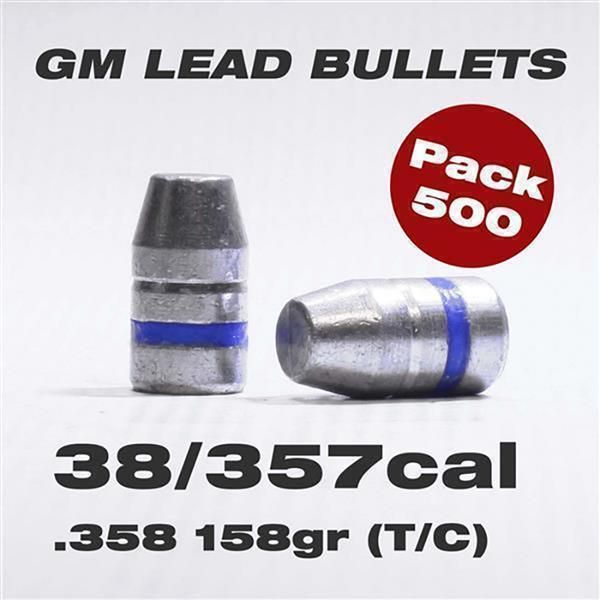 GM LEAD BULLETS .38/357 158GR T/C