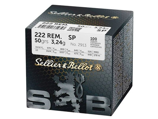 SELLIER & BELLOT 222 50G SP BOX 100